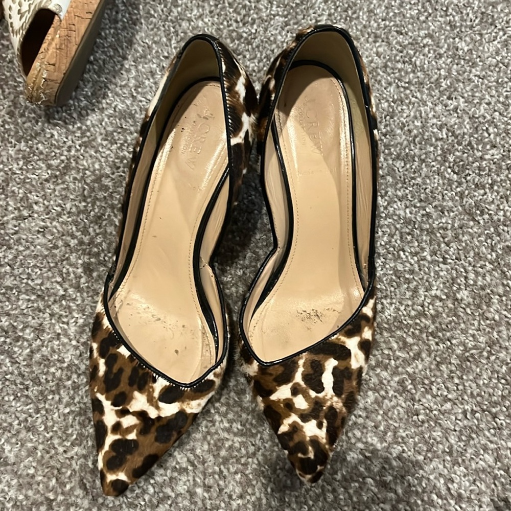 J Crew Leopard Heel